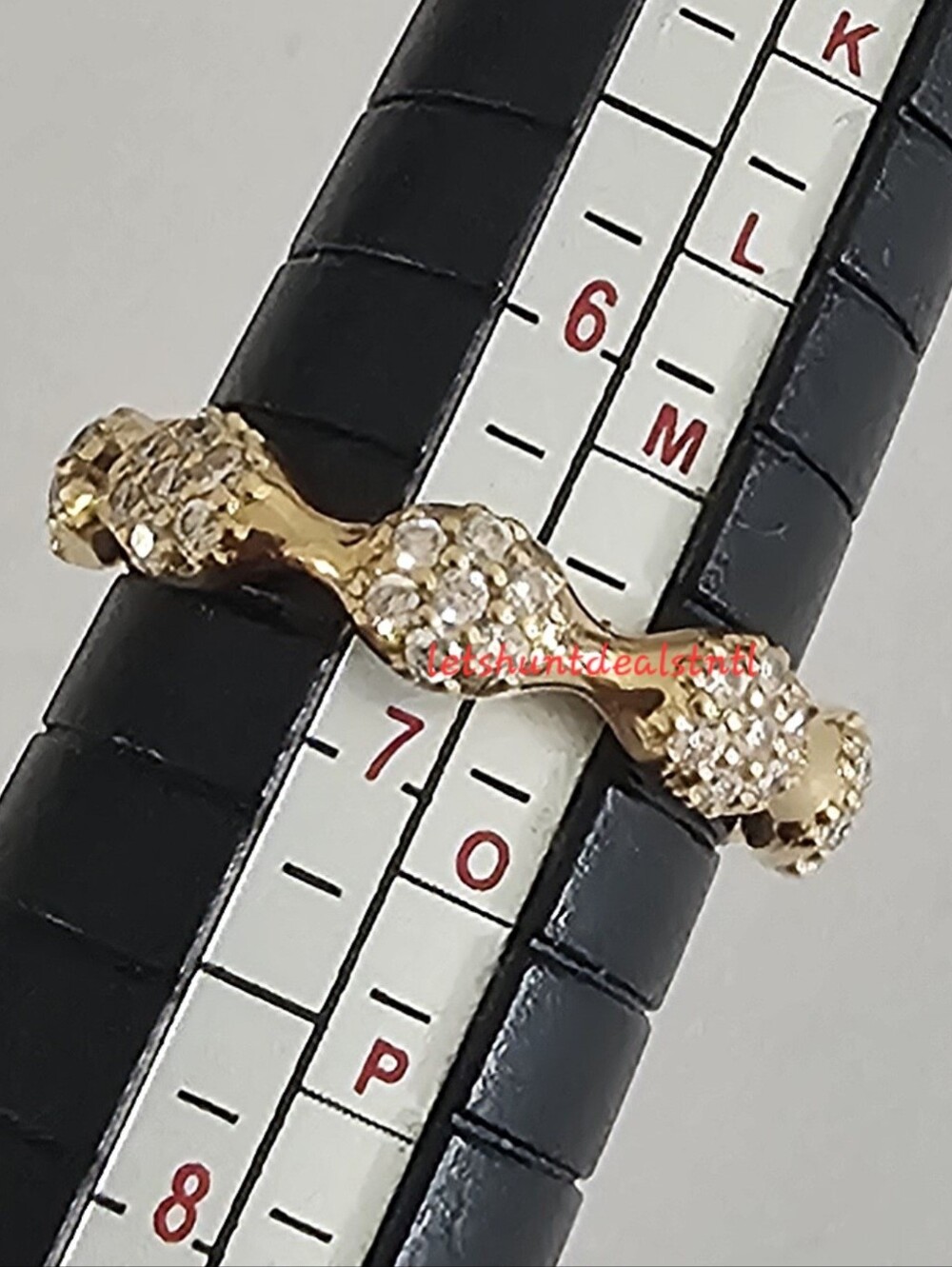 Pandora 18K Gold Pave Diamond Lovepod Ring Size 6.75.